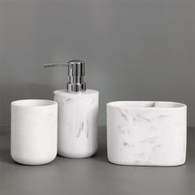 Load image into Gallery viewer, Bathroom Tumbler Set Imitate Marble Resin
