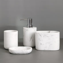 Load image into Gallery viewer, Bathroom Tumbler Set Imitate Marble Resin
